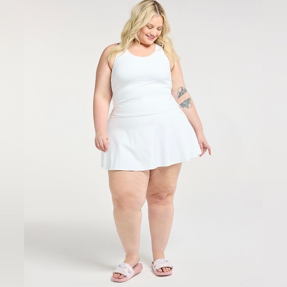 2 piece set! BLUE plus size athletic tank and matching skort EUC - Picture 3 of 15